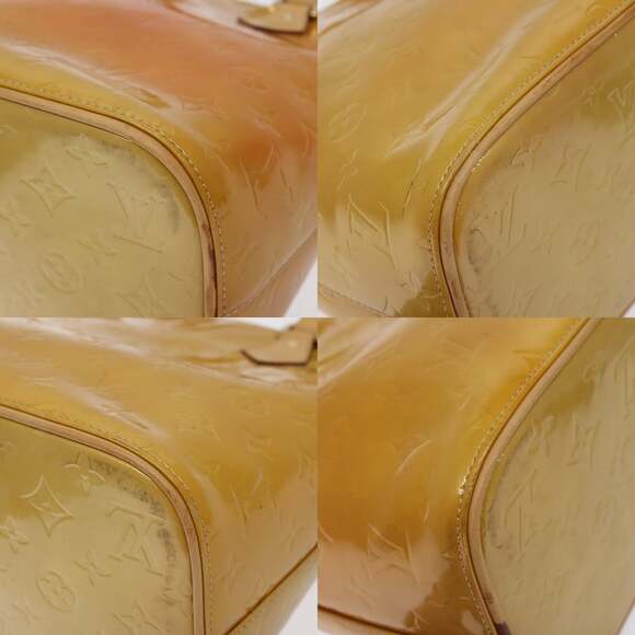 LOUIS VUITTON Monogram Vernis Houston Hand Bag Beige M91004 - Picture 10 of 13